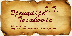 Đenadije Tošaković vizit kartica